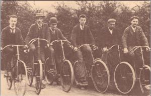 Men on Bicycles Bicycling Wales Merioneth County Record Office Postcard E23