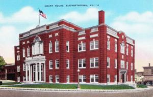 Court House, Elizabethtown, Kentucky Linen Vintage Postcard F11