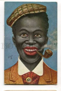 285591 Arth. THIELE African American Smoking Man Vintage TUCK #6368 postcard