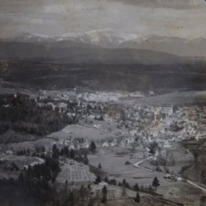 1900s White Mountains View Across Valley New Hampshire Stereoview Keystone A4