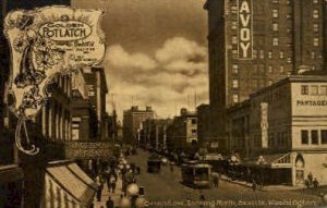 Second Avenue - Seattle, Washington WA Postcard