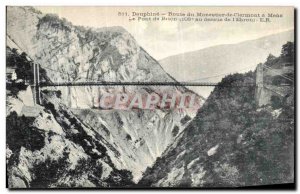 Old Postcard Dauphine Route Clermont Monestier Mens The Binon Bridge over the...