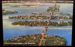 Vintage Postcard 1930-1945 Venetian Islands, Biscayne Bay, Miami, Florida (FL)