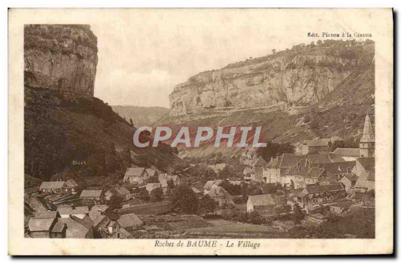 Old Postcard Rock Baume la Vallee