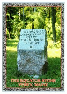 Postcard Equator Stone Perry Maine 45th Parallel North Pole 1896 ME MS233A