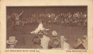 San Francisco Boys' Club CAMP MARWEDEL, CA Fort Bragg 1935 Vintage Postcard