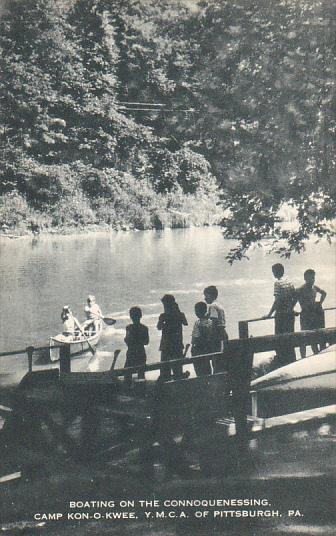 Canoeing On The Connoquenessing Camp Kon-O-Kwee Y M C A Of Pittsburg Pennsylv...