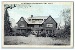 c1930's State Home Of Maccabee Ladies Alma Michigan MI Unposted Vintage Postcard