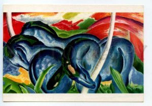 490702 HOLLAND expressionism Franz Marc Blue Horse Old postcard