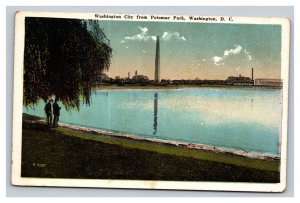 Vintage 1920s Postcard Washington City from Potomac Park, Washington, D.C.