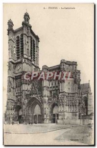 Old Postcard Troyes La Cathedrale