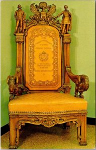 Vermont Plymouth Calvin Coolidge Memorial Center Hand-Carved Large Armchair