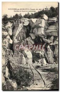 Postcard Old Ardoisieres Saulxures on Moselotte operation granite Carriere
