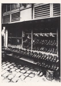 Shoe Vintage Market Stall Shop Carmes French France Photo Postcard