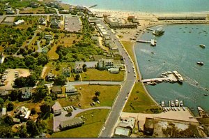 Rhode Island Watch Hill Aerial View Of Beach and Yacht Anchorage