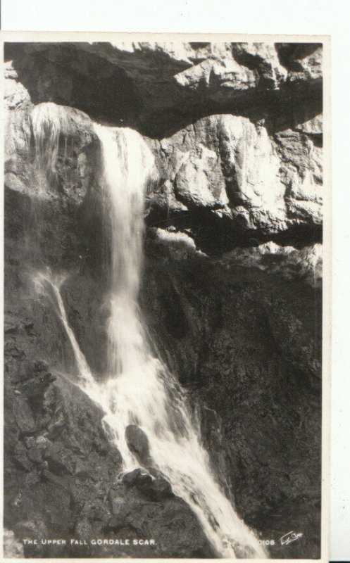 Yorkshire  Postcard - The Upper Fall - Gordale Scar - Real Photo - Ref 13369A