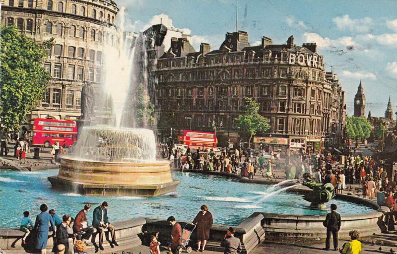 London Trafalgar Square Whitehall and Big Ben 1972