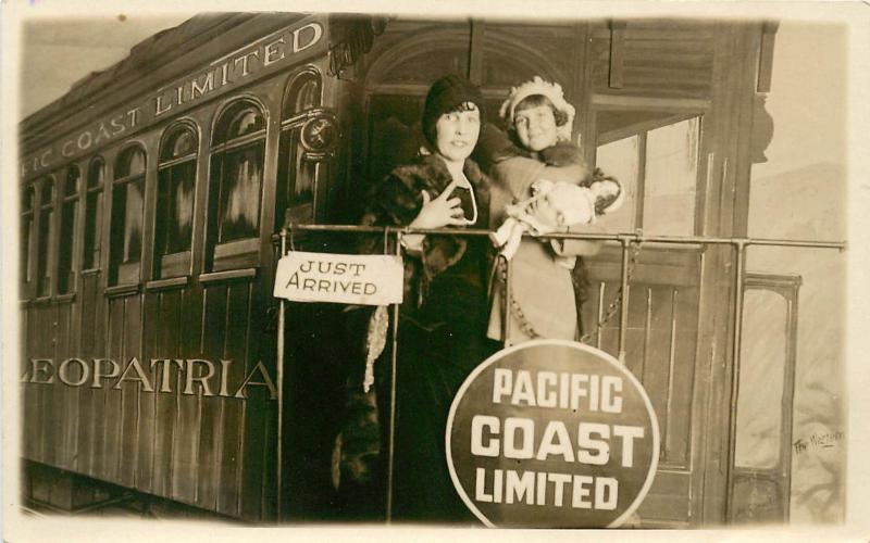 RPPC Postcard Studio Photo Pacific Coast Limited Woman & Little Girl with Doll