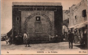 Tunisia Bizerte La Fontaine Vintage Postcard C207