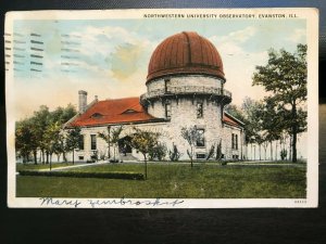 Vintage Postcard 1936 Northwestern U. Observatory, Evanston, Illinois (IL)