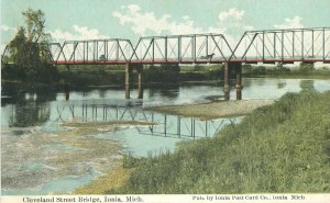 Postcard C-1910 Michigan Ionia Cleveland State Bridge roadside 23-7309