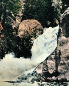 USA Boulder Falls Boulder Canyon Colorado Vintage Postcard 07.72 