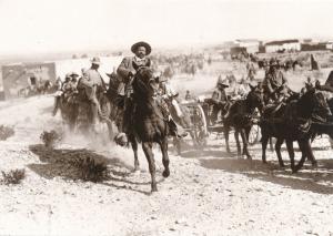 Pancho Villa Mexican Folk Hero with Army circa 1914 Western USA - Recent Print