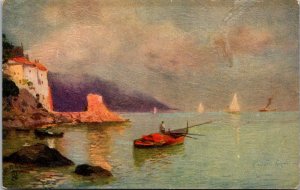 Bay of Naples Italian Scenery, Tuck 2394 Vintage Postcard Y66