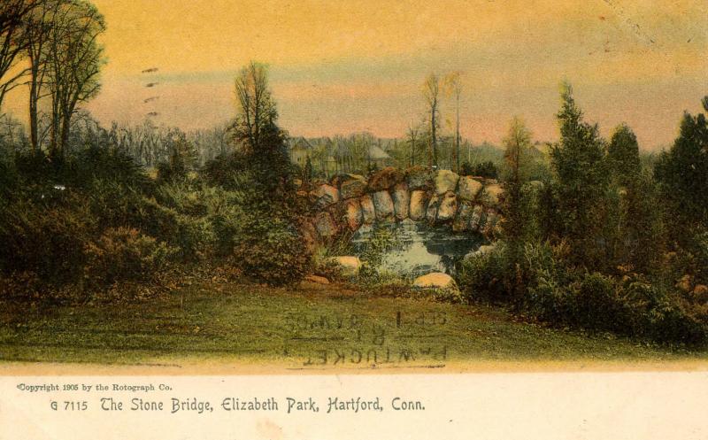 CT - Hartford. Elizabeth Park. Stone Bridge