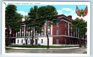 Masonic Temple WINDSOR Ont. CANADA Postcard