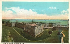 Vintage Postcard 1935 Fort Marion Formerly Fort San Marcos St. Augustine Florida