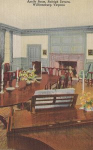 America Postcard - Apollo Room in Raleigh Tavern, Williamsburg, Virginia RS21238