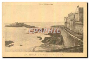 CARTE Postale Old St Malo Fort National and the Remparts