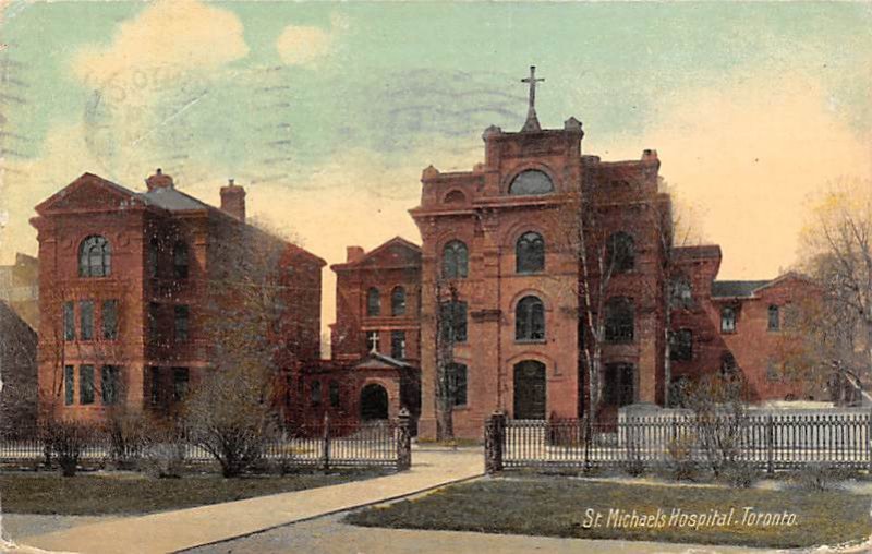 St Michael's HOspital Toronto, Ontario, Canada 1909 postal marking on front