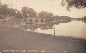 D7/ ALbert Lea Minnesota Mn Real Photo RPPC Postcard 1922 Lake Boulevard Shore