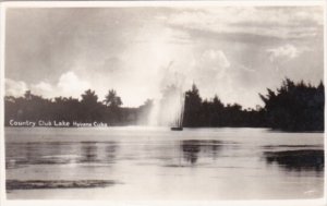 Cuba Havana Country Club Lake Real Photo