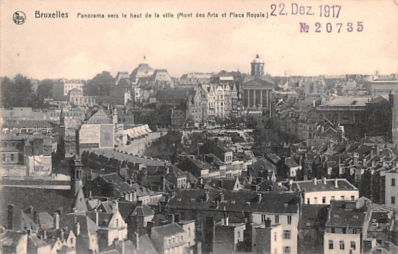 Panorama vers le haut de la Ville, Place Royale Bruxelles Belgium Unused 