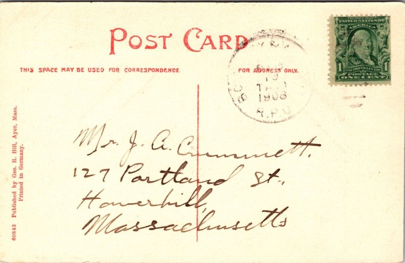 Postcard Railroad Station in Ayer, Massachusetts