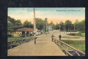 FORT WAYNE INDIANA ROBISON PARK VINTAGE POSTCARD