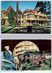 2 Postcards WINCHESTER MYSTERY HOUSE, San Jose CA~ SARAH Rifles 1960-70s~ 4x6