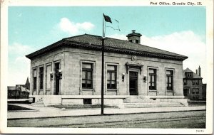 Postcard United States Post Office in Granite City, Illinois