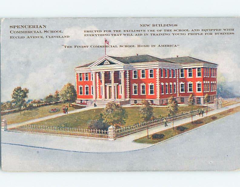 Pre-1907 SPENCERIAN COMMERCIAL SCHOOL Cleveland Ohio OH A1752-13