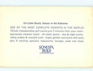 Nassau Bahamas Cable Beach Hotel Golf Course Aerial  Beach   Postcard # 8353