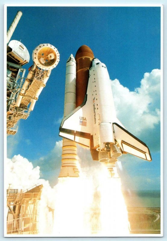 NASA Kennedy Space Center, FL ~ Space Shuttle ATLANTIS  5x7 - 1990 Postcard