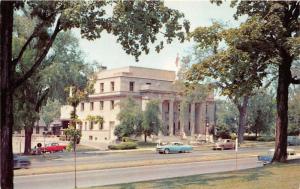 Canandaigua New York~United States Post Office~Classic Cars in Street~1950s Pc