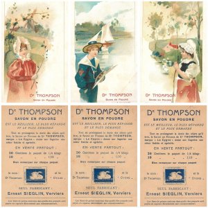 Lot of 3 early chromos Dr. Thompson soap advertising