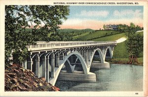 Postcard BRIDGE SCENE Hagerstown Maryland MD AI0939