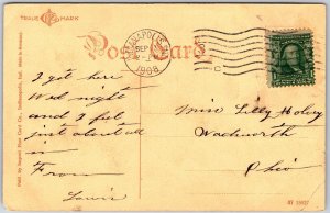 1908 On The March Fort Benjamin Harrison Indianapolis Indiana IN Posted Postcard