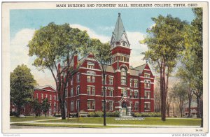 Main Building And Founders' Hall, Heidelberg College, TIFFIN, Ohio, PU-1948