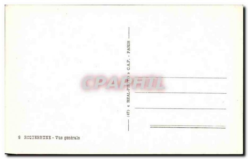 Old Postcard Roquebrune Vue Generale